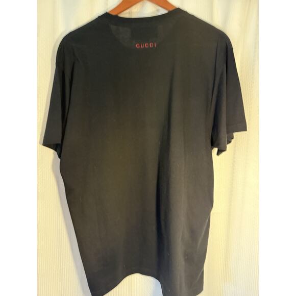 Gucci Sequin Maison Lamour One Size Black T-shirt Preowned Excellent Condition - Picture 6 of 7